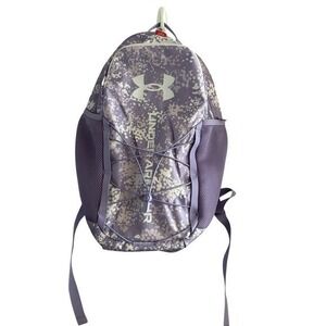 Under Armour UA Hustle Sport 6.0 Backpack Purple Speckle School Gym Bag 26L NEW